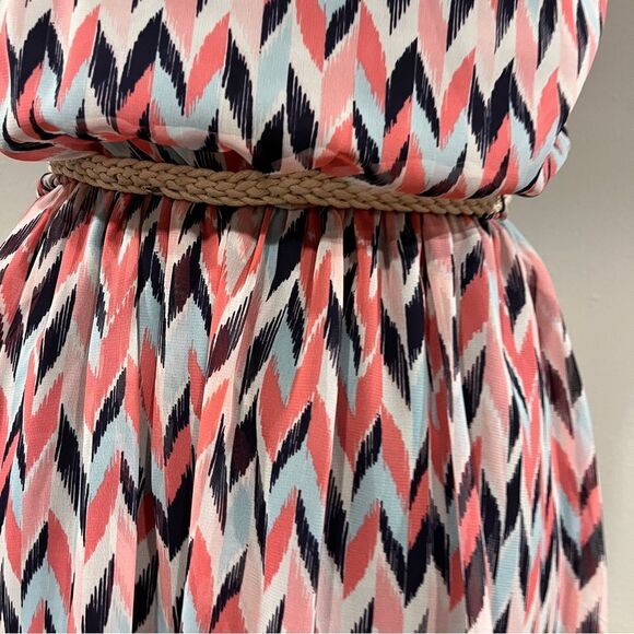 Iz Byer Pink and Black Chevron Mini Dress - Picture 9 of 15